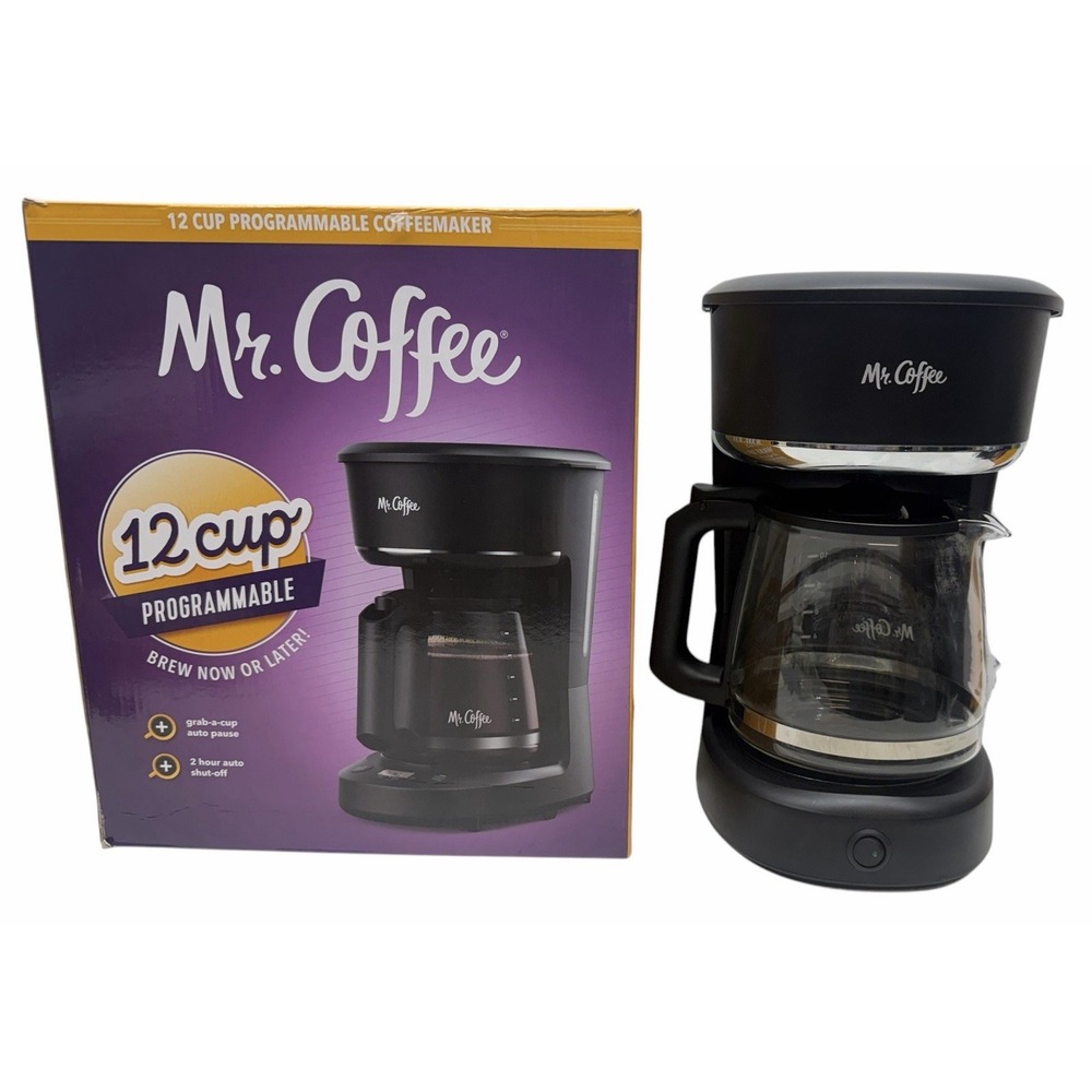 Mr. Coffee 12 Cup Programmable Coffee Maker Black BVMC-SMX23 Tested Works